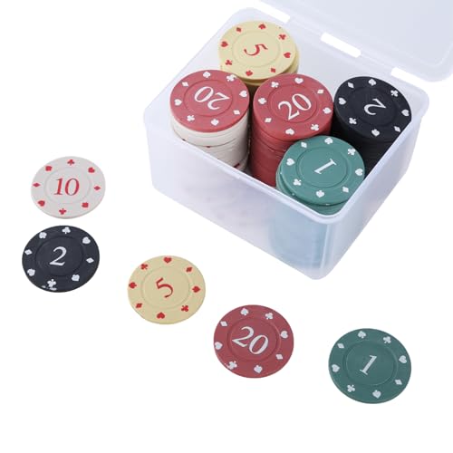 CPAOWEHF 100pcs Professioneller Plastik Chip Unterricht Coin Card Game Chip Mit Box Für Mathematikzählen Kinder Unterricht Belohnung von CPAOWEHF