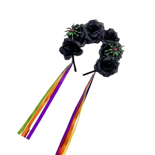 CPAOWEHF Haarband mit Spinnen-Motiv, Harz, Blumenmotiv, leicht, Halloween-Kopfbedeckung für Halloween-Themenveranstaltungen CPAOWEHF Haarband mit Spinnen-Motiv, Harz, Blumenmotiv, leicht, Halloween-Kopfbedeckung für Halloween-Themenveranstaltungen von CPAOWEHF