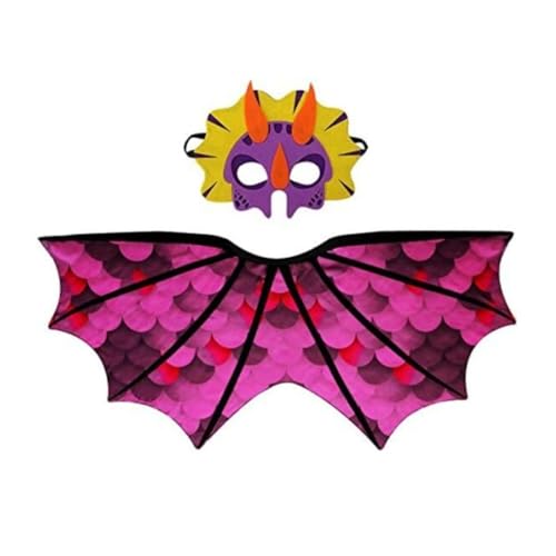 CPAOWEHF Halloween Dinosaurierkostüm Für Kid Boy Girl Mit Dinosaurier Cape Flügel Umhang Und Maske Kinder Drachen Flügel Cape Kostüm Drache CPAOWEHF Halloween Dinosaurierkostüm Für Kid Boy Girl Mit Dinosaurier Cape Flügel Umhang Und Maske Kinder Drachen Flügel Cape Kostüm Drache von CPAOWEHF