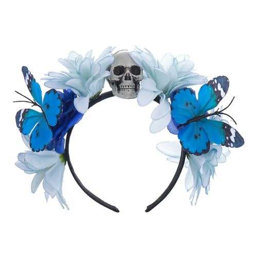 CPAOWEHF Halloween-Haarreif, Blumen-Haarband, Totenkopf, Schmetterling, Kostüme, Party, Kopfschmuck, Foto-Requisiten für Damen und Mädchen CPAOWEHF Halloween-Haarreif, Blumen-Haarband, Totenkopf, Schmetterling, Kostüme, Party, Kopfschmuck, Foto-Requisiten für Damen und Mädchen von CPAOWEHF