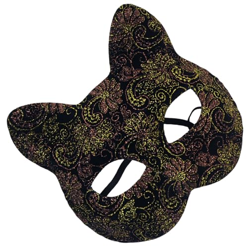 CPAOWEHF Katzengesichtsmaskerade halbes Gesicht mit Gummiband für Männer Frauen Maskerade Halloween Cosplay Party von CPAOWEHF