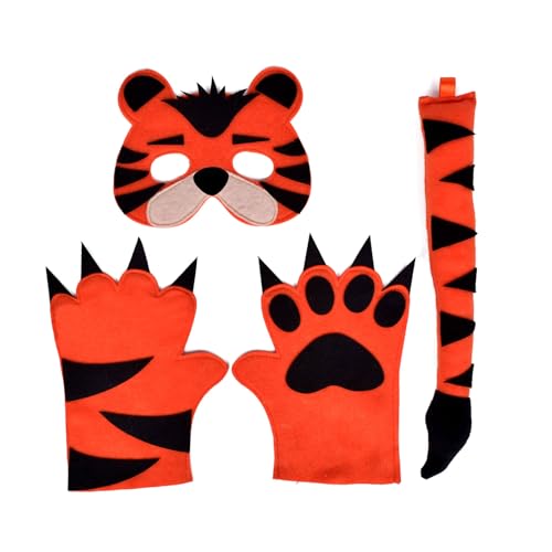CPAOWEHF Kinder Tierkostüm Mit Handschuh Und Heck Halloween Tierkostümzubehör Für Kid Halloween Cosplay CPAOWEHF Kinder Tierkostüm Mit Handschuh Und Heck Halloween Tierkostümzubehör Für Kid Halloween Cosplay von CPAOWEHF