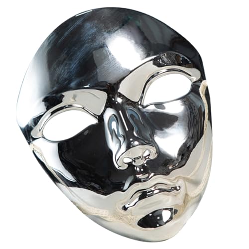 CPAOWEHF Maskerade Metallic Color Masquerade Maske Vollgesichts Maske Halloween Cosplay Für Frauen Männer Maskerade Partys von CPAOWEHF