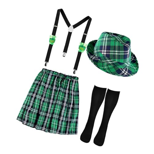 CPAOWEHF Patricks Day Barkeeper Kostüm Accessoire Irish Festival Barkeeper Outfits Mit Hutrock Männern Hosenträger Strumpf Strumpf CPAOWEHF Patricks Day Barkeeper Kostüm Accessoire Irish Festival Barkeeper Outfits Mit Hutrock Männern Hosenträger Strumpf Strumpf von CPAOWEHF