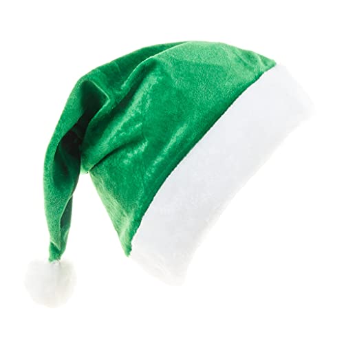 CPAOWEHF Uni Erwachsene Kinder Santa Weihnachtsmütze für Wowen Man Urlaub Grün Kopfbedeckung Cosplay Requisiten von CPAOWEHF
