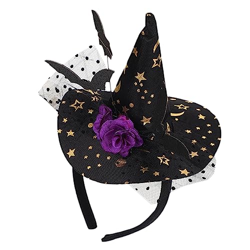 Halloween Abdoll Wedable Witch Cap Cohpece Kostüm Kopfhaube für Kinder Festival Korb Wear Witch Hat Head Trapone Witches von CPAOWEHF