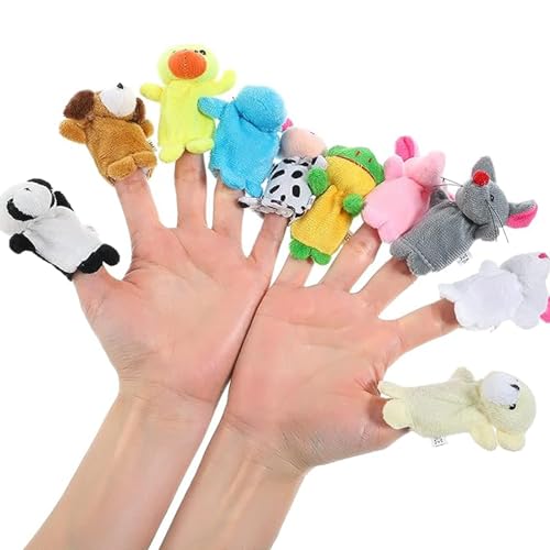 10 Stück Fingerpuppen Baby Fingerpuppen, Baby Mitgebsel Kindergeburtstag Finger PlüSchtier, PlüSchfigur Spielzeug Props FüR Geburtstag Kinder Party Taufe Babyparty Mitbringsel Geschenk von CPRNQY
