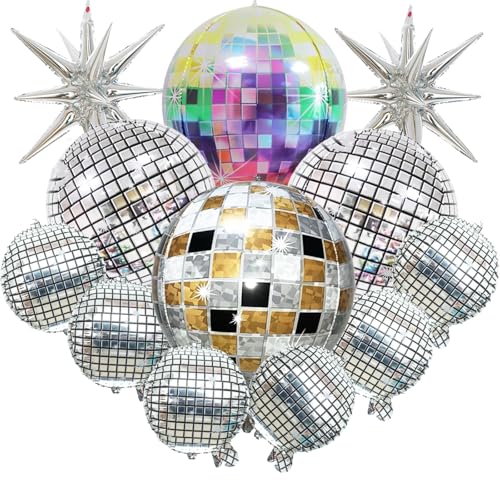12 Stück Discokugel Luftballon, Disco Deko, Discokugel Deko, Discokugel Ballon, Helium Ballons, Ballons Geburtstag, für Disco-Mottoparty Geburtstag Party Mitzvah Abschlussfeier Dekoration 12 Stück Discokugel Luftballon, Disco Deko, Discokugel Deko, Discokugel Ballon, Helium Ballons, Ballons Geburtstag, für Disco-Mottoparty Geburtstag Party Mitzvah Abschlussfeier Dekoration von CPRNQY