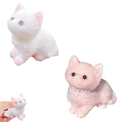 2 Stück Squishy Katze, Taba Squishy, Fufu Squishy, Squishy Cat Squish Toys Cute Squeeze Spielzeug Katze Form Aufsteigender Stressball Weiche Flexible Squeeze Spielzeug Tragbare Stressbälle von CPRNQY