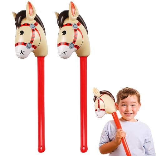2 Stück steckenpferd, steckenpferde, Aufblasbare Pferdekopfstäbe, Aufblasbares Pferdespielzeug,aufblasbarer Pony Stab für Kinde, Dekoration, Cowboy Thematische Party Deko 2 Stück steckenpferd, steckenpferde, Aufblasbare Pferdekopfstäbe, Aufblasbares Pferdespielzeug,aufblasbarer Pony Stab für Kinde, Dekoration, Cowboy Thematische Party Deko von CPRNQY