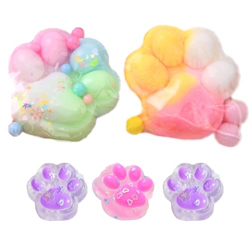 5 Stück Cat Paw Squishy, Taba Squishy Paw, Katzenpfoten Squishy, Squishy Prote, Weiche Stressabbau Sensory Spielzeuge, Neuartige Fidget Spielzeuge für Erwachsene und Teenager, Party-Geschenke 5 Stück Cat Paw Squishy, Taba Squishy Paw, Katzenpfoten Squishy, Squishy Prote, Weiche Stressabbau Sensory Spielzeuge, Neuartige Fidget Spielzeuge für Erwachsene und Teenager, Party-Geschenke von CPRNQY