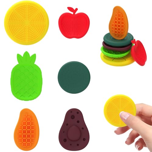 6 Stück Sensorische Steine, Sensorik Spielzeug, Fidget Toys Set, Sensorisches Spielzeug, Sensory Stones, Wiederverwendbares Stressabbau Spielzeug, Geräuschloses für Soziale Emotionale Gefühle 6 Stück Sensorische Steine, Sensorik Spielzeug, Fidget Toys Set, Sensorisches Spielzeug, Sensory Stones, Wiederverwendbares Stressabbau Spielzeug, Geräuschloses für Soziale Emotionale Gefühle von CPRNQY