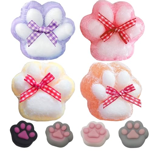 8 Stück Fufu Squishy, Squishy Pfote, Taba Squishy Paw, Taba Squishy, Katzenpfoten Squishy, Cat Paw Squeeze Toy, Soft Cat Paws Zum Stressabbau, Mädchen und Jungen Zum Entspannen(Zufällige Farbe) von CPRNQY