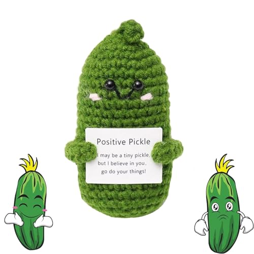 CPRNQY Emotional Support Pickle, Positive Potato Pocket Hug, Positive Energie Pickle Puppe, Positive Gurke Puppe Pocket Hug Geschenk, Lustige Positive Gurke Puppe Puppes für Family und Freunde von CPRNQY