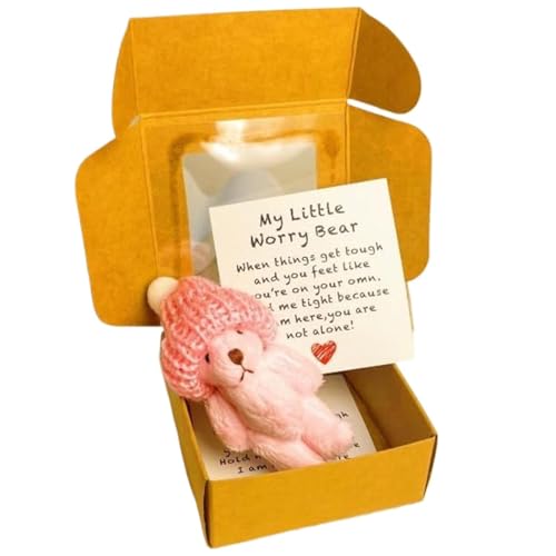 Mini Teddybär Kuscheliger Kleiner Teddybär In Pink Komplettset Mit Karte Und Stabile Box Freunde Und Familie Zum Verschenken Und Sammeln von CPRNQY