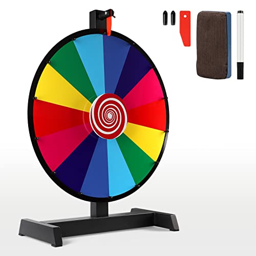 CPROSP 18'' Glücksrad Spielzeug mit Metall Ständer, Glücksrad zum Drehen 46CM mit Whiteboard Schwamm und Stifte, Preisrad mit 14 Dreiecke zum Schreiben, Spinning Prize Wheel CPROSP 18'' Glücksrad Spielzeug mit Metall Ständer, Glücksrad zum Drehen 46CM mit Whiteboard Schwamm und Stifte, Preisrad mit 14 Dreiecke zum Schreiben, Spinning Prize Wheel von CPROSP