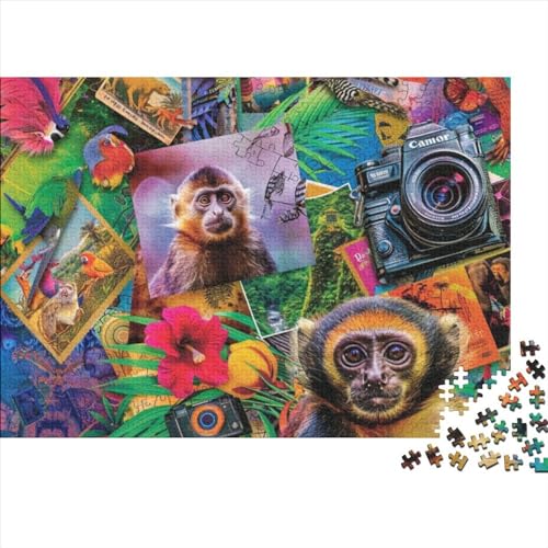 3D Animal Photo Postcards Puzzles Für Erwachsene 300-teilige Puzzles Für Erwachsene Anspruchsvolles Spiel Ungelöstes Puzzle 300pcs (40x28cm) von CPXSEMAZA