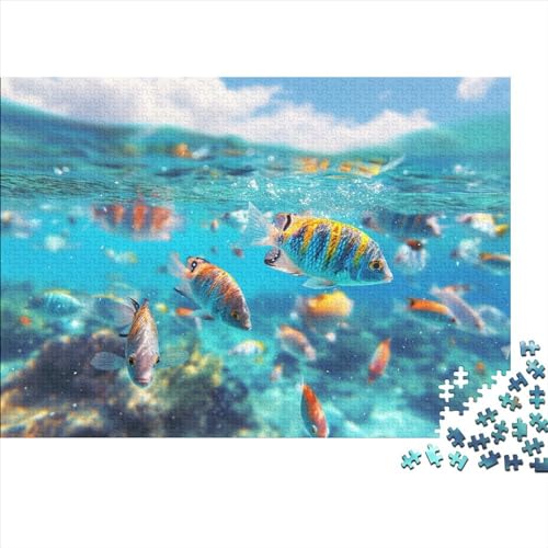 3D Colorful Tropical Fish Puzzles Für Erwachsene 500-teilige Puzzles Für Erwachsene Anspruchsvolles Spiel Ungelöstes Puzzle 500pcs (52x38cm) von CPXSEMAZA