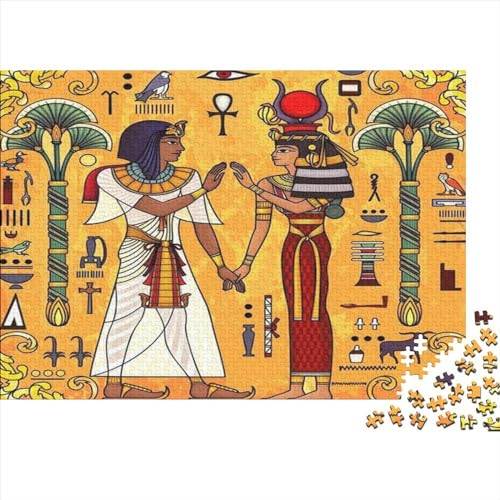 3D-Puzzle 1000 Teile Für Erwachsene Ancient Egyptian Mural Themes 1000-teiliges Puzzle Lernspiele Heimdekorationspuzzle 1000pcs (75x50cm) von CPXSEMAZA