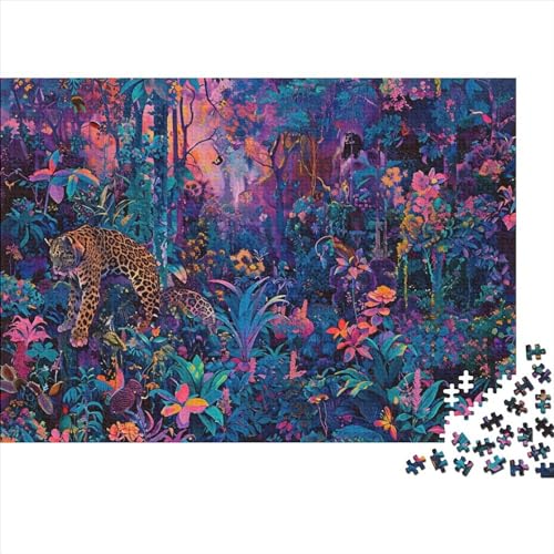 3D-Puzzle 500 Teile Für Erwachsene Jungle Animals 500-teiliges Puzzle Lernspiele Heimdekorationspuzzle 500pcs (52x38cm) von CPXSEMAZA