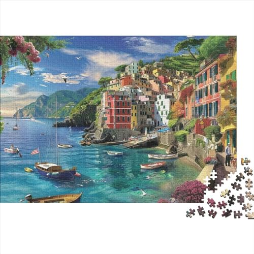 3D-Puzzle Für Erwachsene 1000 Teile Harbor Boat Geschenkideen Für Puzzles Für Erwachsene 1000pcs (75x50cm) von CPXSEMAZA