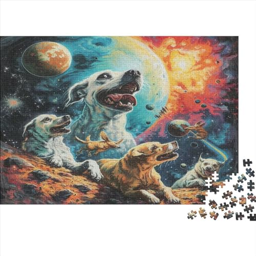 3D-Puzzle Für Erwachsene 1000 Teile Space Dog Geschenkideen Für Puzzles Für Erwachsene 1000pcs (75x50cm) von CPXSEMAZA