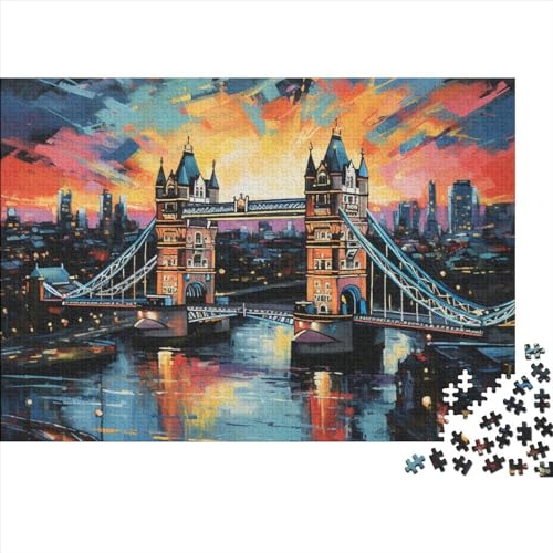 3D-Puzzle Für Erwachsene 300 Teile London Bridge at Night Geschenkideen Für Puzzles Für Erwachsene 300pcs (40x28cm) von CPXSEMAZA