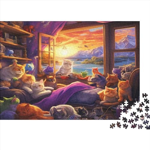 3D Ragdoll Cat in The Room Puzzles Für Erwachsene 1000-teilige Puzzles Für Erwachsene Anspruchsvolles Spiel Ungelöstes Puzzle 1000pcs (75x50cm) von CPXSEMAZA
