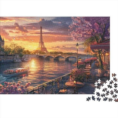 3D Romantic Eiffel Tower Puzzles Für Erwachsene 1000-teilige Puzzles Für Erwachsene Anspruchsvolles Spiel Ungelöstes Puzzle 1000pcs (75x50cm) von CPXSEMAZA