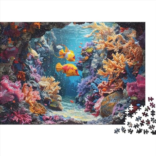 3D Tropical Ocean Fish Puzzles Für Erwachsene 1000-teilige Puzzles Für Erwachsene Anspruchsvolles Spiel Ungelöstes Puzzle 1000pcs (75x50cm) von CPXSEMAZA