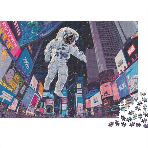 Astronauts in Times Square 300-teilige Puzzles Für Erwachsene Und Kinder Ab 12 Jahren 300pcs (40x28cm) von CPXSEMAZA