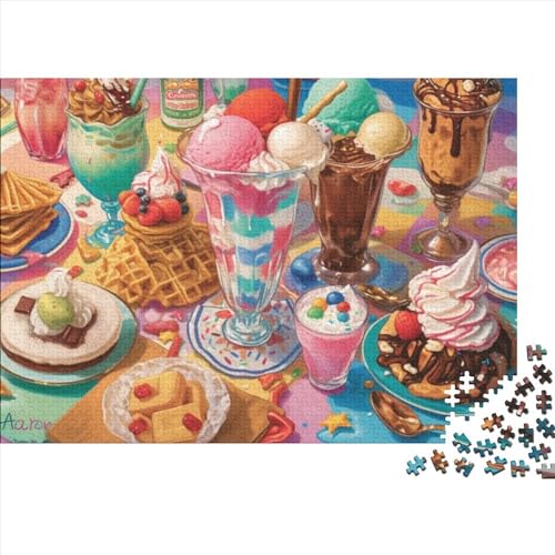 Colored Ice Cream 300-teiliges Puzzle Für Erwachsene, Familie Oder Kinder, Puzzle-Spielzeug, Lernspiele, Stressabbau-Puzzles, Einzigartige Heimdekoration Und Geschenke 300pcs (40x28cm) von CPXSEMAZA