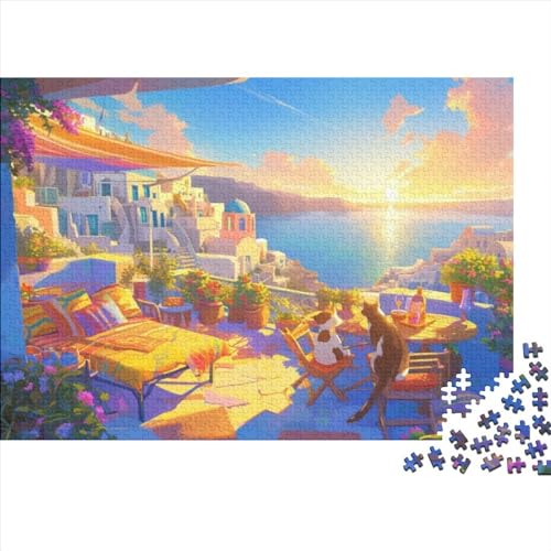 Colorful Aegean Sea Landscape Puzzles 1000 Teile Für Erwachsene Puzzles Für Erwachsene 1000 Teile Puzzle Lernspiele Ungelöstes Puzzle 1000pcs (75x50cm) von CPXSEMAZA
