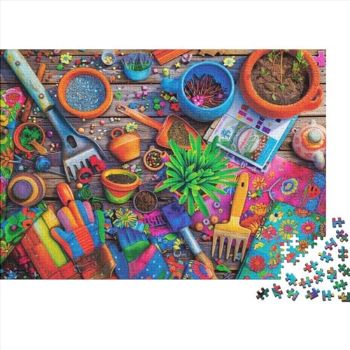 Colorful Gardening Tools Puzzles 1000 Teile Für Erwachsene Puzzles Für Erwachsene 1000 Teile Puzzle Lernspiele Ungelöstes Puzzle 1000pcs (75x50cm) von CPXSEMAZA