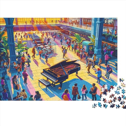 Colorful Piano 500-teiliges Puzzle Für Erwachsene, Familie Oder Teenager, Puzzle-Spielzeug, Lernspiele, Stressabbau-Puzzles, Einzigartige Heimdekoration Und Geschenke 500pcs (52x38cm) von CPXSEMAZA