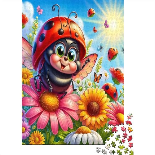 Cute Ladybug 500 Teile Puzzle Puzzle Erwachsene 500 Teile Impossible Puzzle Erwachsenenpuzzle Ab 12 Jahren 500pcs (52x38cm) von CPXSEMAZA