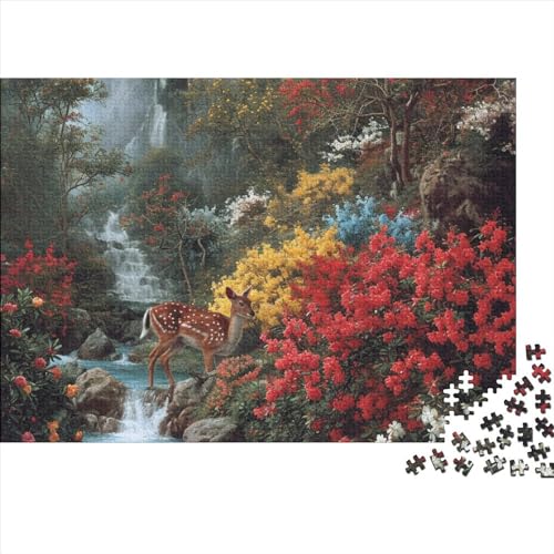 Forest Sika Deer 3D-Puzzles 1000 Teile Für Erwachsene Puzzles Für Erwachsene 1000 Teile Puzzle Lernspiele Ungelöstes Puzzle 1000pcs (75x50cm) von CPXSEMAZA