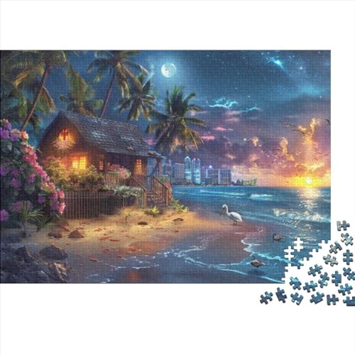 Hawaii Beach 500 Teile Puzzle Puzzle Erwachsene 500 Teile Geschicklichkeitsspiel Für Die Ganze FamiliePuzzle Farbenfrohes Erwachsenen Puzzle Ab 14 Jahren 500pcs (52x38cm) von CPXSEMAZA