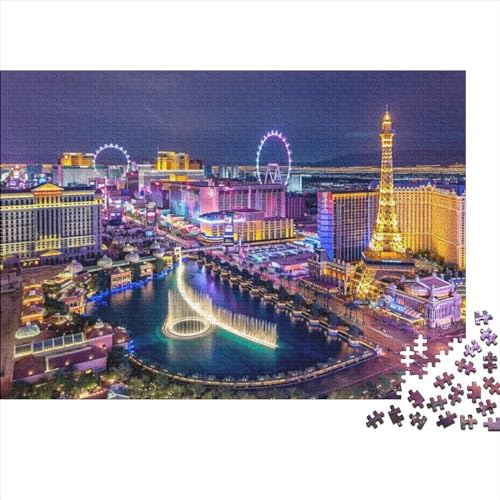 Las Vegas Night View Puzzles Für Erwachsene 1000 Puzzles Für Erwachsene 1000 Teile Puzzle 1000 Teile Puzzles 1000pcs (75x50cm) von CPXSEMAZA