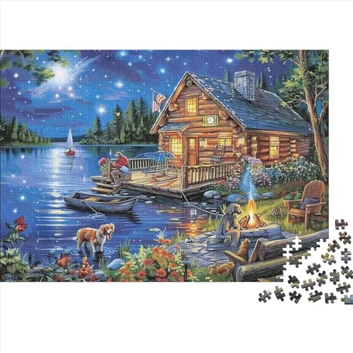 Moonlight Lodge Puzzles Für Erwachsene 1000 Puzzles Für Erwachsene 1000 Teile Puzzle 1000 Teile Ungelöstes Puzzle 1000pcs (75x50cm) von CPXSEMAZA