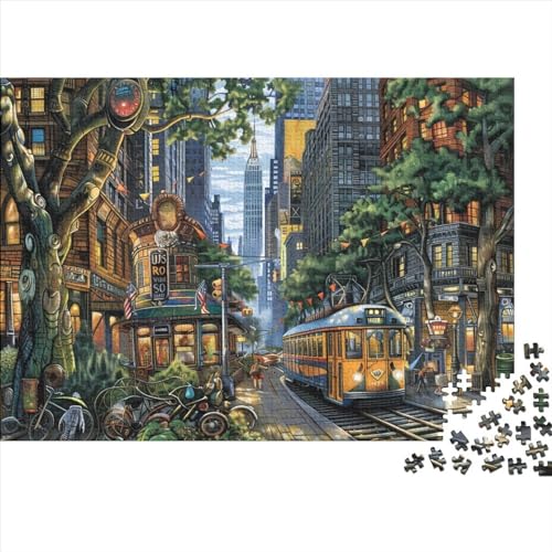 New York City Ungelöstes 3D-Puzzle Mit 500 Teilen Für Erwachsene Und Jugendliche Ab 12 Jahren 500pcs (52x38cm) von CPXSEMAZA