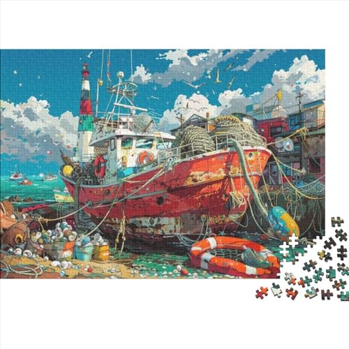 Ocean Fishing Vessel Puzzles Für Erwachsene 1000 Teile Puzzles Für Erwachsene Puzzles 1000 Teile Für Erwachsene Anspruchsvolles Spiel Ungelöstes Puzzle 1000pcs (75x50cm) von CPXSEMAZA