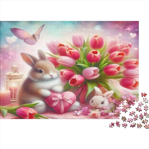 Puzzles 1000 Teile Für Erwachsene Bunny Tulip 1000-teiliges Puzzle Lernspiele Heimdekorationspuzzle 1000pcs (75x50cm) von CPXSEMAZA