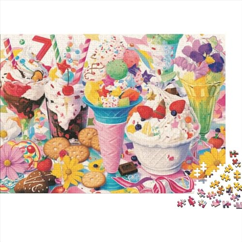 Puzzles 300 Teile Für Erwachsene Colored Ice Cream Puzzle Lernspiele Heimdekoration Puzzle 300pcs (40x28cm) von CPXSEMAZA