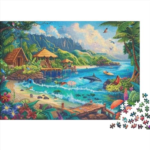Puzzles 300 Teile Für Erwachsene Tropical Holiday 300-teiliges Puzzle Lernspiele Heimdekorationspuzzle 300pcs (40x28cm) von CPXSEMAZA