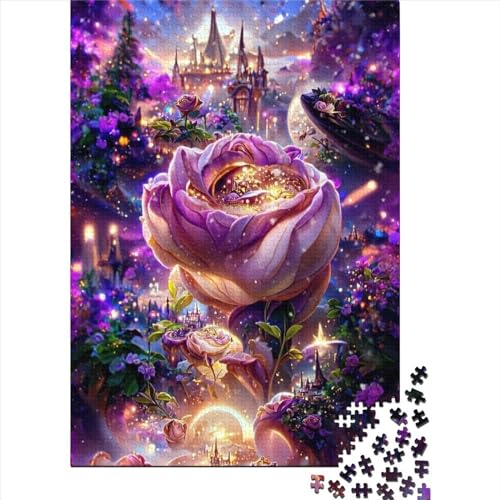 Puzzles 500 Teile Für Erwachsene Purple Rose 500-teiliges Puzzle Lernspiele Heimdekorationspuzzle 500pcs (52x38cm) von CPXSEMAZA