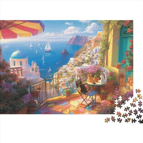 Puzzles Für Erwachsene 1000 Teile Colorful Aegean Sea Landscape Spielzeug, Familienspiele, Weihnachts- Und Geburtstagsgeschenke Für Kleinkinder, Lernen, Pädagogisch, Für Jungen Und Mädchen 1000pcs (75 von CPXSEMAZA