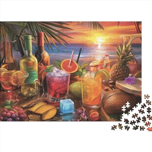 Puzzles Für Erwachsene 1000 Teile Holzpuzzle Colorful Tropical Drinks Puzzle-Kunstwerk, Puzzle-Wanddekoration, Einzigartige Geburtstags 1000pcs (75x50cm) von CPXSEMAZA
