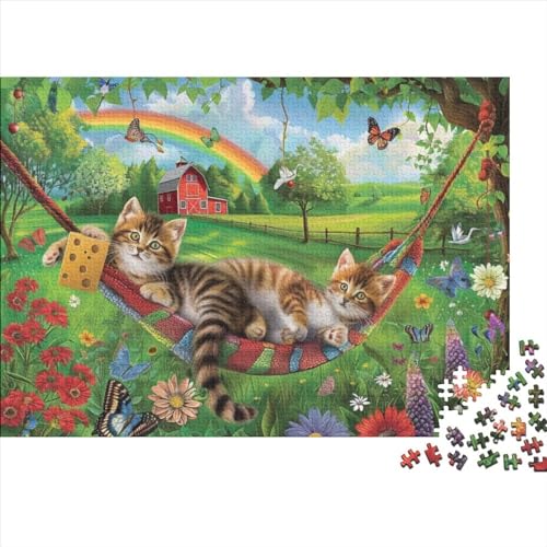 Puzzles Für Erwachsene 1000 Teile Holzpuzzle Cute Kitten Puzzle-Kunstwerk, Puzzle-Wanddekoration, Einzigartige Geburtstags 1000pcs (75x50cm) von CPXSEMAZA