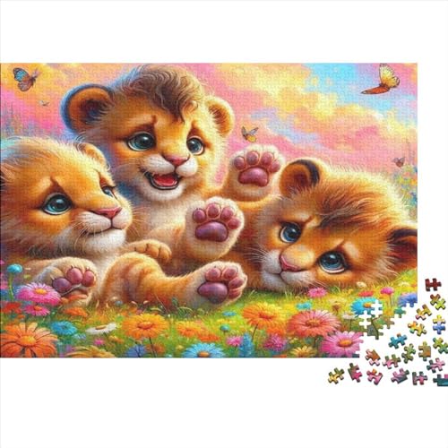 Puzzles Für Erwachsene 1000 Teile Holzpuzzle Cute Little Lion Puzzle-Kunstwerk, Puzzle-Wanddekoration, Einzigartige Geburtstags 1000pcs (75x50cm) von CPXSEMAZA